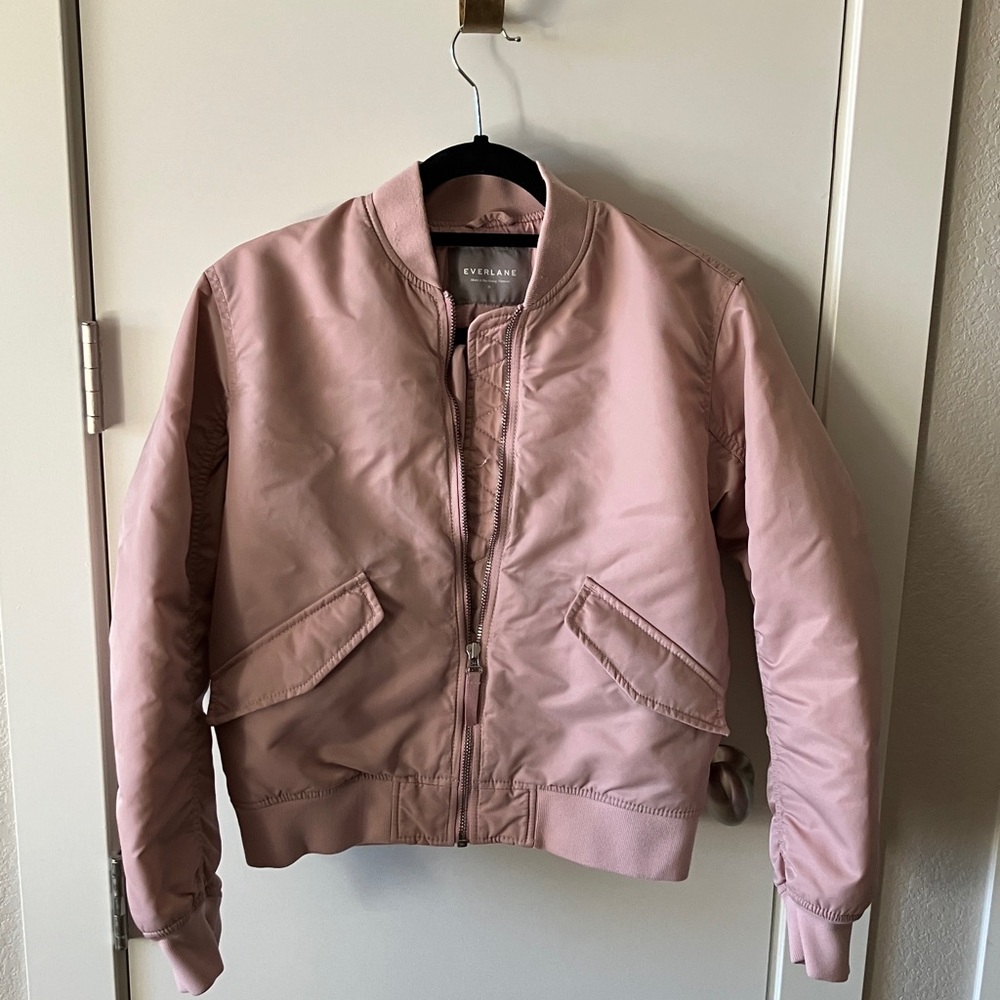 Everlane Blush Pink Bomber Jacket
